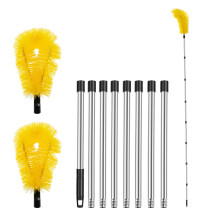 Gutter Cleaning Brush Telescopic Gutter Cleaner Enduring Gutter Cleaning Tools Easy to Clean Gutter Cleaning Brush for Cleaning Leaves Debris Window