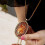 Colar feminino vintage com pingente oco de âmbar e corrente longa. 3