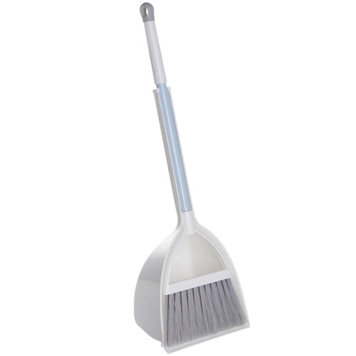 Small Broom and Dustpan Set White