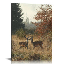 Autumn Deer Canvas Wall Art 12x16in