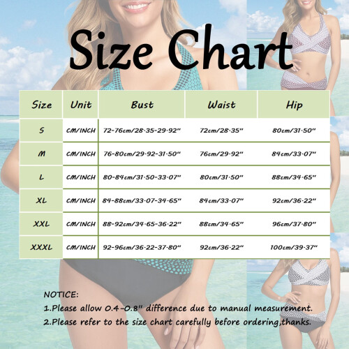 Bikini da donna a vita alta in stile boho, set da 2 pezzi 2