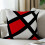Set di 2 federe geometriche 45x45 cm, rosse e nere 3