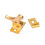 2 Pcs Extra Security Window Lock Safety Locks Copper Surface Mounted 1