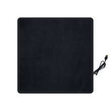 USB Heating Seat Cushion for Office Chair, 15x15x1.2", 3 Temp Settings, 5-Second Heat, Velvet Cotton, Non-Slip Bottom