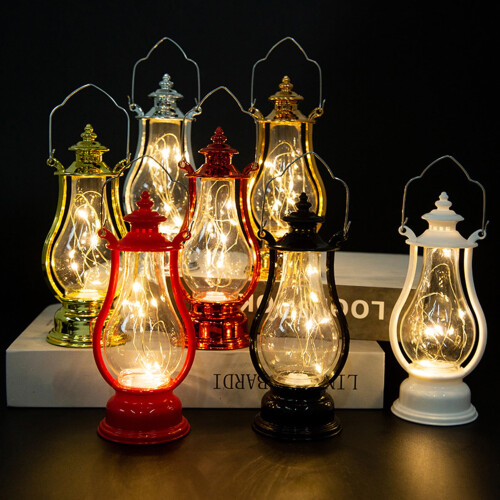 Lanterna a LED luce calda impermeabile portatile oro antico 1