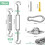 Shade Sail Hardware Kit for Triangle/Rectangle Sun Shade Sails Installation 6mm 1