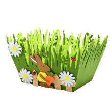 Easter Basket Creative Children Non-Woven Fabric Candy Storage Basket Decoration Gift Candy Storage Bag Pouch, 2Pcs C