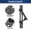 4 Pack Pocket Door Pull Solid Pocket Door Flush  Pull Pocket Door Handles in Matte Black 3