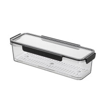 Celery Keeper for Refrigerator, Clear Tray Kitchen Storage Organizer With Lid And Drainer for Kitchen
