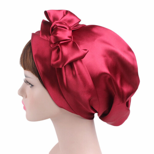 Silke kjemohette for kvinner med elastisk turbandesign 1