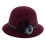 Elegant vinterhatt med bred brem og blomst til dame, 2