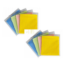 2PCS Microfiber Cleaning Cloths Multicolor Extra Large Lens Cleaning Cloth for Eyeglasses & Glass Camera Lens Cell Phones Laptops LCD TV Screens