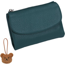 Precious Unisex Pebble Real Leather Wallet - Soft Small RFID Anti Theft and Waterproof Purse for Women and Men Daily Use
