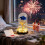 Sparkling Gold Foil Rose Lampshade Figurine 1 pc 1