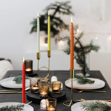 Long Taper Candles Set of 4, 9.84 Inch Multicolor Mixed Wax Candles for Wedding Banquet Party Holiday Table Decoration, Unscented