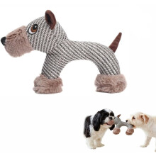 Double-Layer Linen Squeaky Dog Toy for Small Medium Breeds
