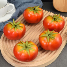 Topbathy 5Pcs Artificial Lifelike Tomato Models Red Decorative Fake Tomato Props for Home Decor