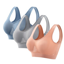 3PC Women’s Bras Support Sports Bra Women’s Sports Bra Clearance Soft Bra Womens Athletic Top Sports Clothes for Women(Multicolor-12)