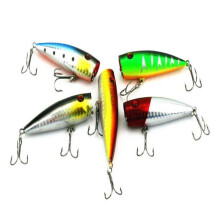 Minnow Lures, Fishing Hard Baits with Treble Hook, Swimbaits Boat Topwater Lures, for Trout Bass Perch