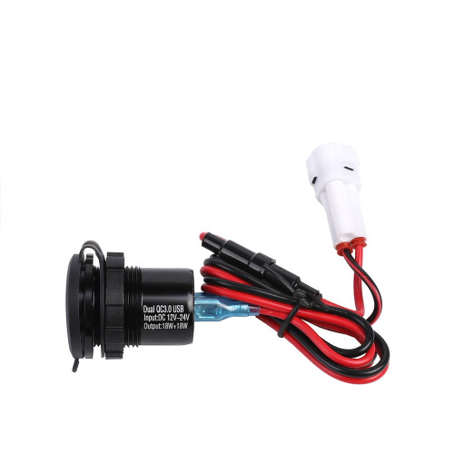 3.0 Quick Charger Dual USB Power Socket with Voltage