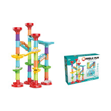 Marble Run Set with 30 Glass Marbles 50 Pieces