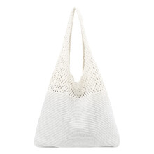 Crochet Tote Bag for Women Mesh Beach Tote Bag Summer Vacation Boho Knit Bag