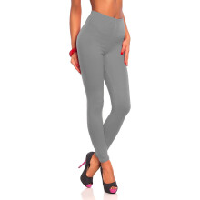 Women's High Rise Knit Leggings Gray XXL 27 inch Inseam
