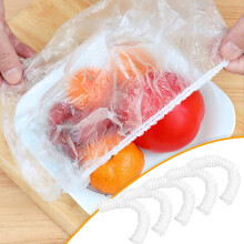400-Pack Plastic Reusable Food Covers, Elastic Bowl Wraps (45x8.66x1.97in), Airtight & Leakproof, Microwave/Refrigerator Safe, Compatible with Bowls,