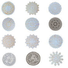 Lace Doilies Table Placemats Vintage Floral Round Crochet 6