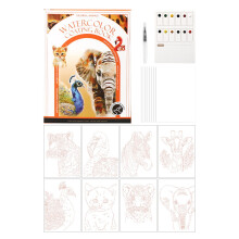 Tri-Fold Watercolor Pad 7.3x5.6 Inches Kids Sketchbook with