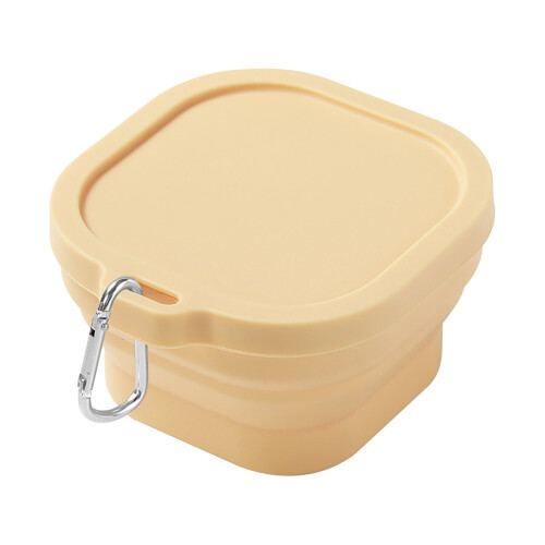 Faltbare Silikon-Campingschüssel (400 ml) mit Deckel 1