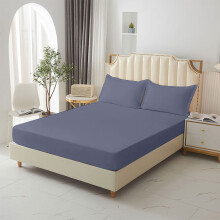 Ensemble de drap-housse à poches profondes bleu marine (1 pièce)