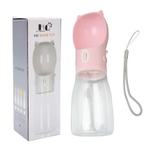 550 ml Leak‑Proof Dog Water Bottle – BPA‑Free, One‑Key Lock, Wide Mouth, Portable Travel Bowl for Cats & Puppies
