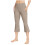 Women's High Waist Stretch Capri Pants Solid Color Straight 6