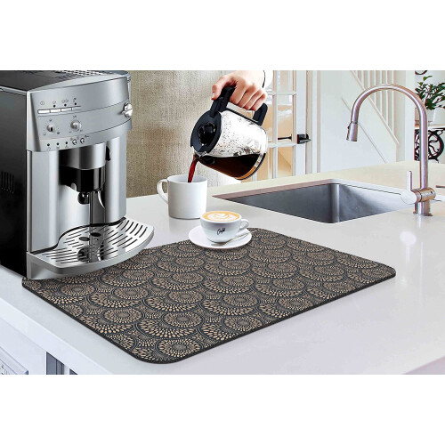 Tapete para bar de café boho com base de borracha, 50 x 30 cm 2