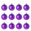 Purple Christmas Tree Baubles Electroplated 12 pcs 3 cm 1