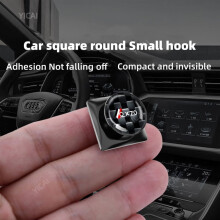 For Infiniti QX70 Metallic carbon fiber pattern Car Hooks Interior Storage Holder for USB Cable Headphone Key