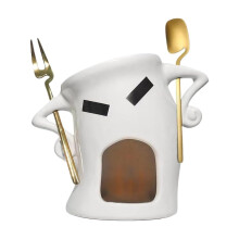 Ceramic Fondue Set with Melting Cup, Fork & Candle Heater – No Tealight Needed, Compatible with Cheese Parties & Cozy Nights