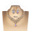 Set da donna composto da girocollo e orecchini a goccia con strass. 7
