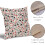 Conjunto de 2 capas de almofada vintage com estampa floral, 45x45cm (18x18 polegadas), em linho. 4