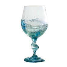 Boutique Glass Sea Glass Wine Glass for Dates Parties & Bars Bring The Sea to Your Glasses for All Kinds of Beverages and Alcoholic Drinks