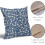 Conjunto de 2 capas de almofada florais em linho, 45x45 cm (18x18 polegadas). 4