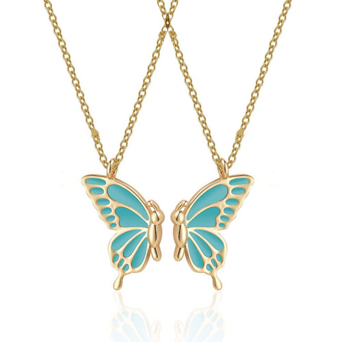 Set di 2 collane dell'amicizia Harmtty con farfalle 1