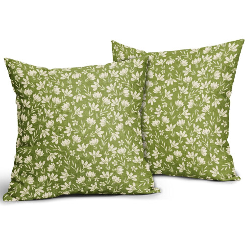 Conjunto de 2 capas de almofada vintage com estampa floral, 45x45cm (18x18 polegadas). 1