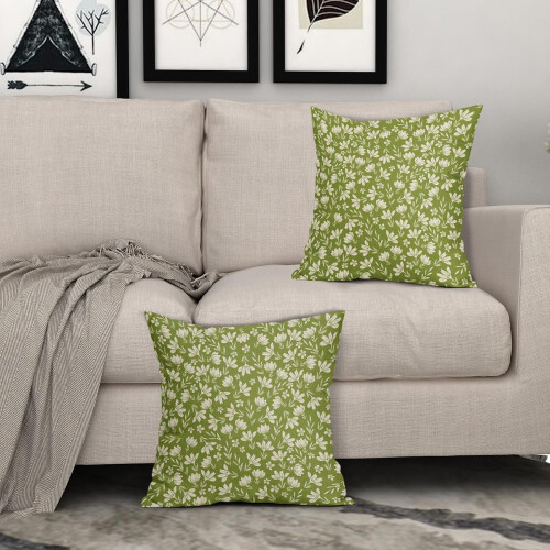 Conjunto de 2 capas de almofada vintage com estampa floral, 45x45cm (18x18 polegadas). 2