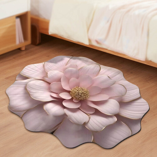 Blomformad matta 50x50 cm kiselalgermassa med 2