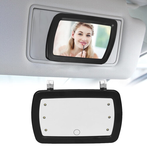 Specchietto parasole per auto con luci LED per il trucco 2