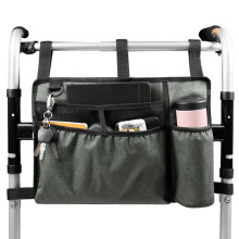 Walker Bag with Cup Holder, Large Storage Pouch for Wheelchairs, Rollators & Foldable Walkers – 11x15.7in, Compatible with Walker