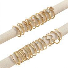 Stackable Knuckle Rings for Women Gold 28-Piece
