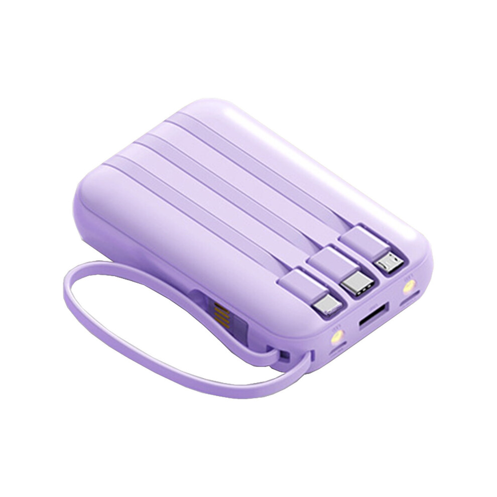 10000Mah Portable Power Bank With 4 Outputs, 2 Inputs & Built-In Cables Â Compatible With Phones 9405492345027